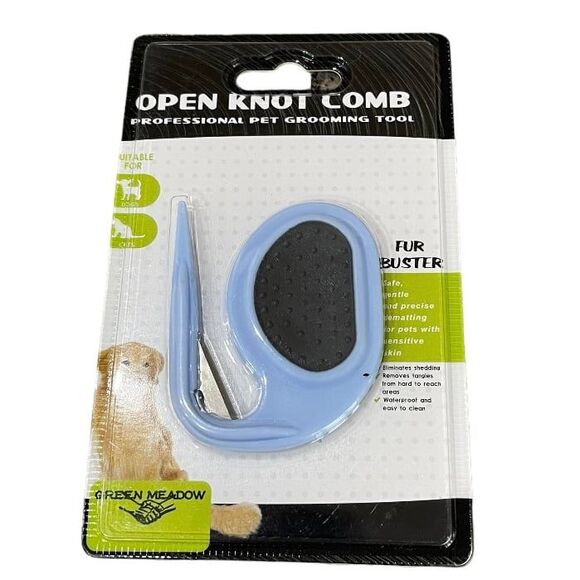 Green Meadow Fur Buster Open Knot Comb & De-Shed Professional Pet Grooming Tool - Picture 2 of 7